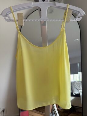 Vince Yellow Silk-Look Spaghetti Strap Camisole